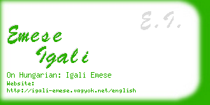 emese igali business card